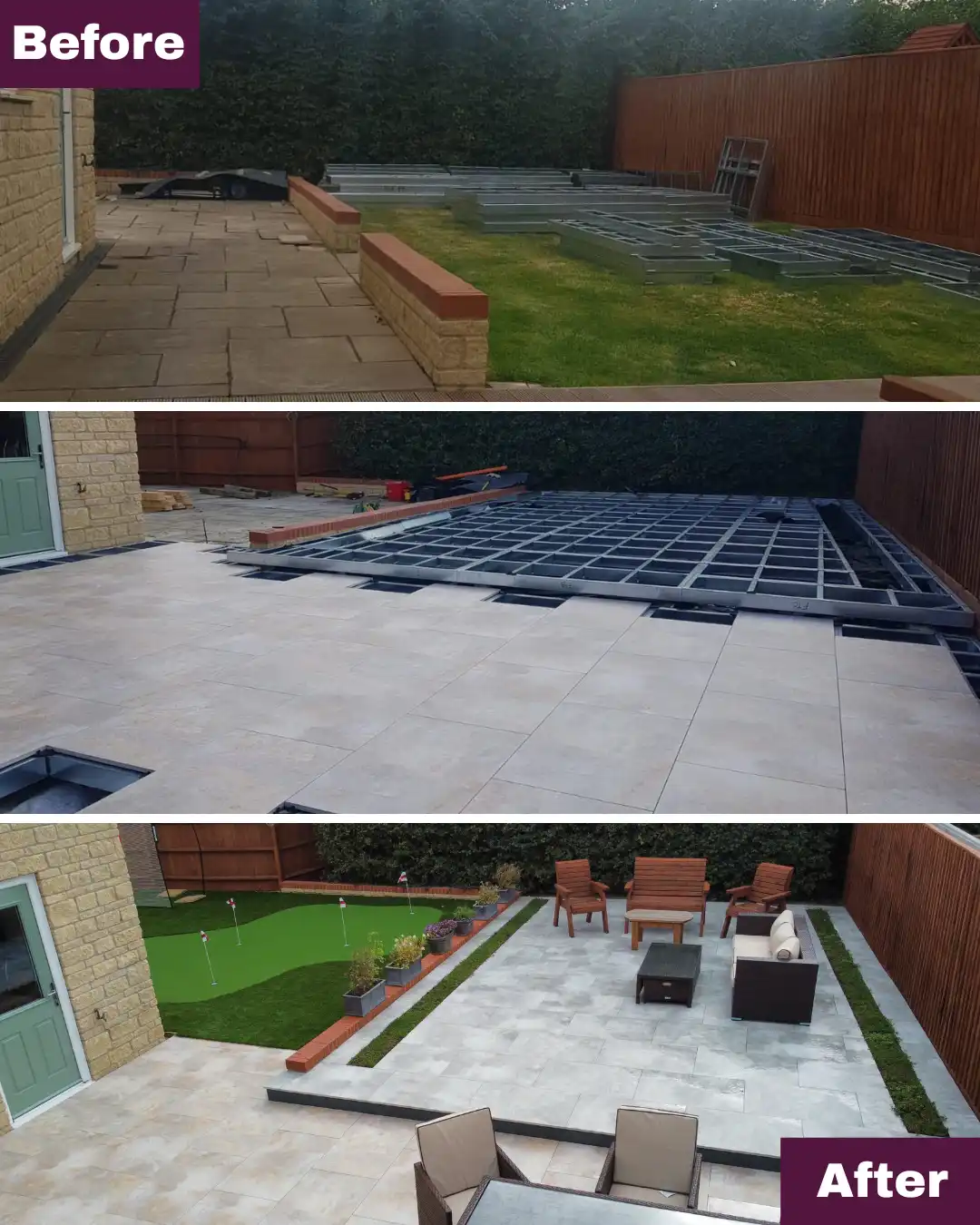 iFrame System Before, During, and After transformation